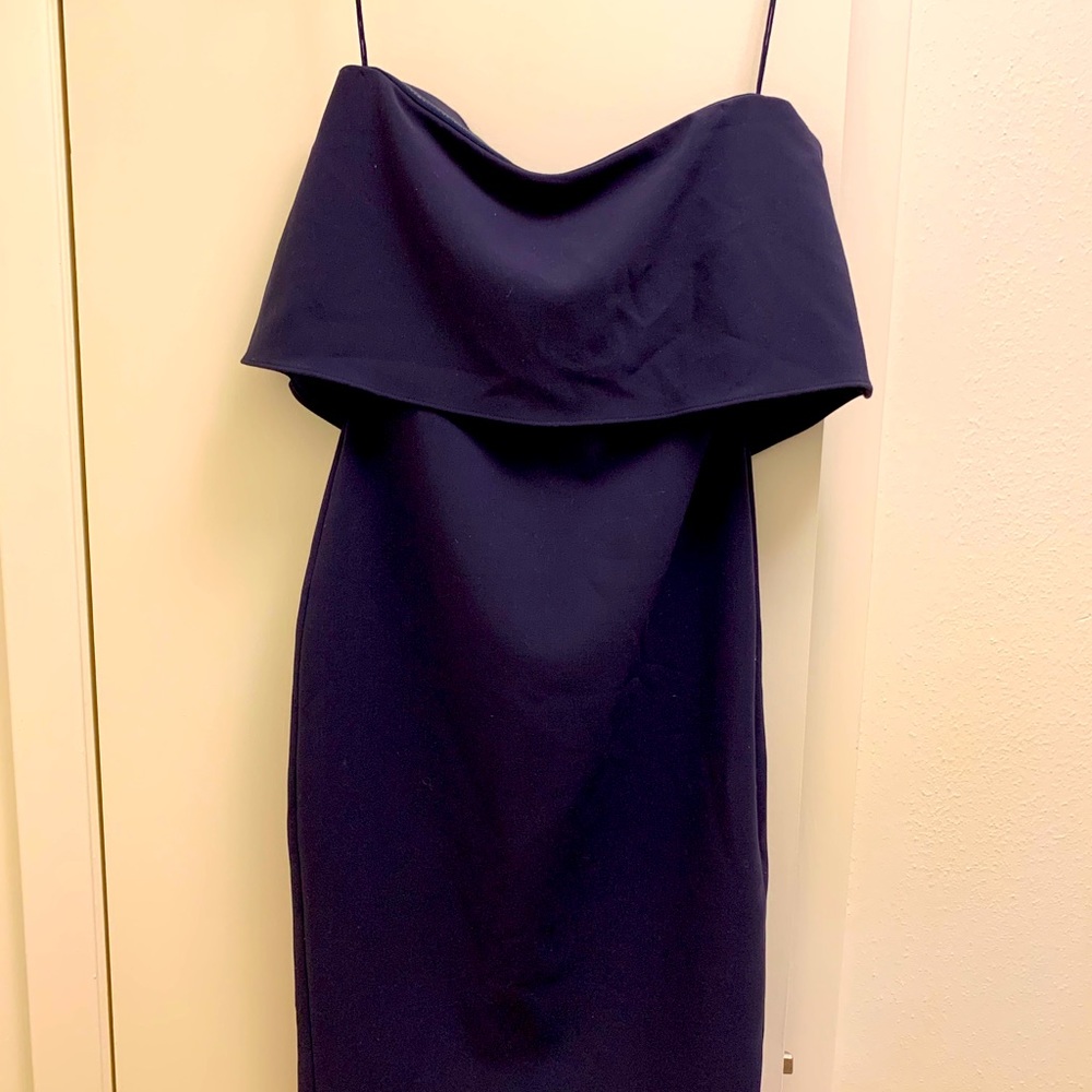 Likely Navy Strapless Cocktail Dress!